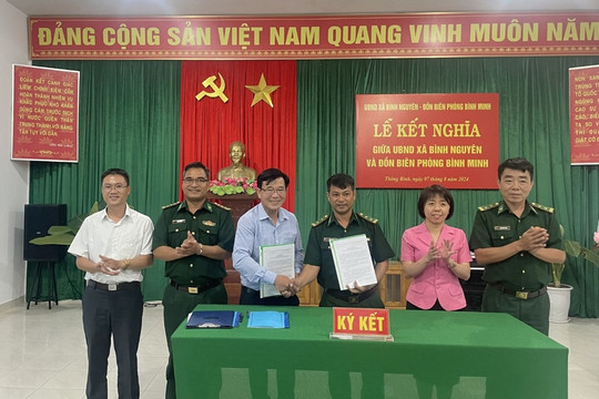 Đồn Biên phòng Bình Minh và xã Bình Nguyên tổ chức Lễ kết nghĩa