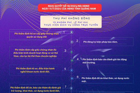 Quảng Nam: Thu phí không đồng 13 khoản phí, lệ phí khi thực hiện DVC TT