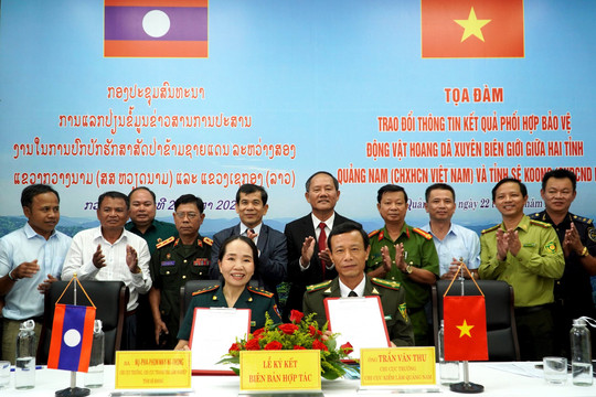 Quảng Nam và Sê Kông tăng cường hợp tác bảo vệ rừng và động vật hoang dã