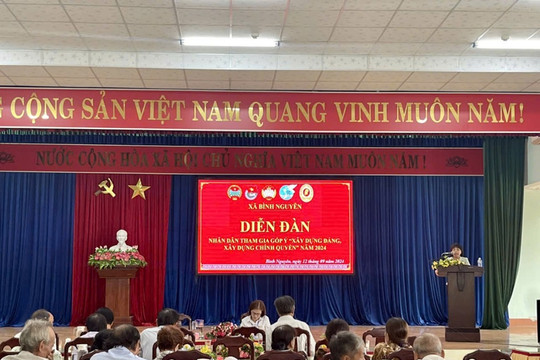 Bình Nguyên tổ chức Diễn đàn góp ý xây dựng Đảng, xây dựng Chính quyền