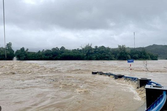 Tin cảnh báo lũ trên các sông tỉnh Quảng Nam