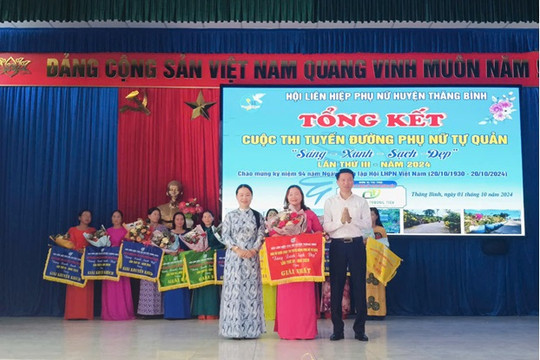 Hội LHPN xã Bình Trung đạt giải Nhất Cuộc thi tuyến đường phụ nữ tự quản “Sáng – xanh – sạch – đẹp” lần thứ III