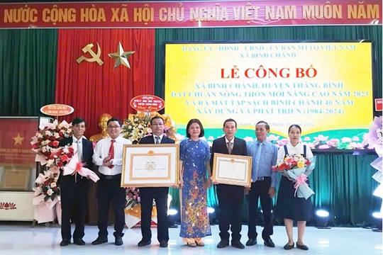 Xã Bình Chánh công bố đạt chuẩn nông thôn mới nâng cao năm 2023