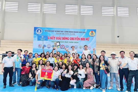 Trường THPT Tiểu La đạt chức vô địch Giải bóng chuyền hơi nữ ngành GD-ĐT Quảng Nam