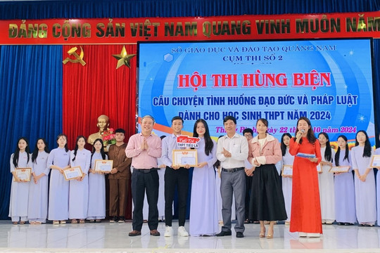 THPT Tiểu La đoạt giải Nhất Hội thi Hùng biện câu chuyện tình huống đạo đức và pháp luật khối THPT cụm 2