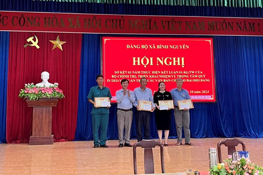 Bình Nguyên sơ kết 03 năm thực hiện Kết luận 01-KL/TW và quán triệt, triển khai các văn bản chỉ đạo Đại hội Đảng