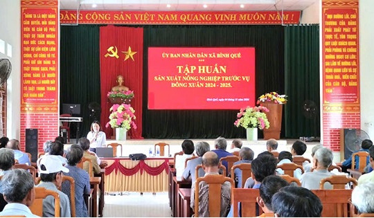 Bình Quế tập huấn sản xuất nông nghiệp vụ đông xuân 2024- 2025