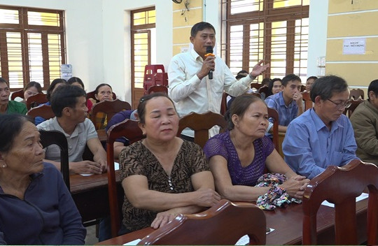 Thăng Bình đối thoại với các hộ dân dự án cầu vượt đường sắt Bình Quý