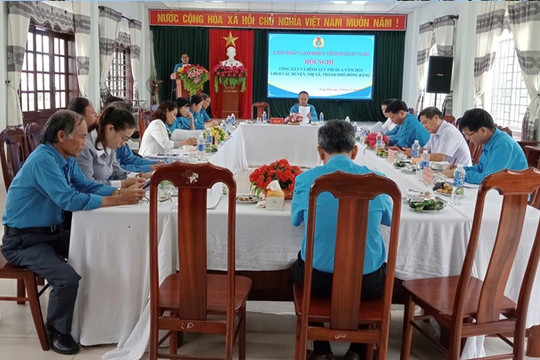 Cụm thi đua LĐLĐ cụm Đồng bằng tổng kết và bình xét thi đua năm 2024