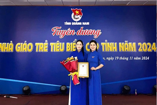 Chị Nguyễn Thị Hoàng Oanh đạt danh hiệu “Nhà giáo trẻ tiêu biểu” cấp tỉnh năm 2024