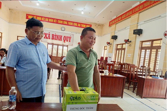 Thăng Bình bốc thăm giao đất tái định cư cho 1 hộ dân bị ảnh hưởng khu vực đường sắt xã Bình Quý