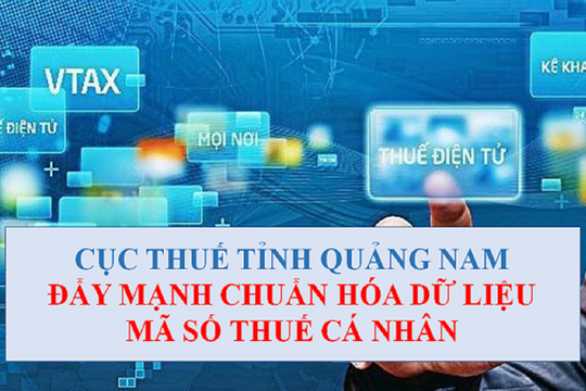 Cục Thuế Quảng Nam đề nghị quản lý thông tin đăng ký thuế - Chuẩn hóa dữ liệu mã số thuế cá nhân