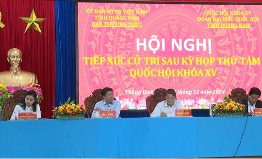 Đoàn Đại biểu Quốc hội tỉnh tiếp xúc cử tri huyện Thăng Bình