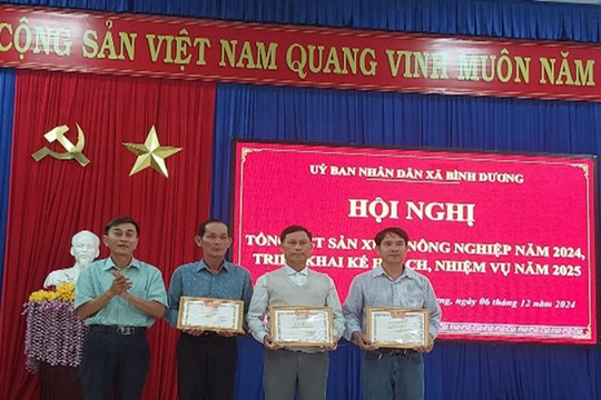 UBND xã Bình Dương tổ chức Hội nghị tổng kết sản xuất nông nghiệp năm 2024