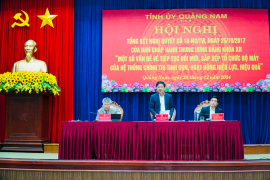 Bí thư Tỉnh ủy Lương Nguyễn Minh Triết: Sắp xếp, tinh gọn bộ máy phải gắn với đánh giá chất lượng đội ngũ cán bộ