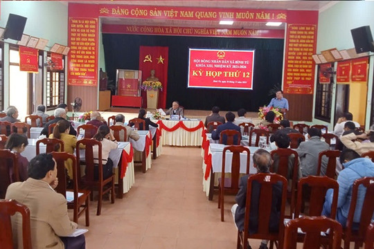 HĐND xã Bình Tú khóa XII nhiệm kỳ 2021-2026, tổ chức kỳ họp thứ 12