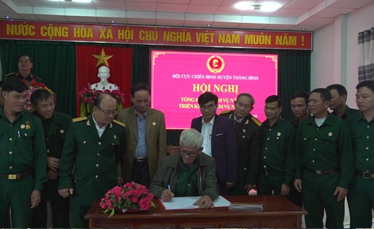 Hội CCB huyện Thăng Bình ký kết thi đua năm 2025