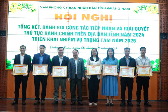 Năm 2024, Quảng Nam tiếp nhận hơn 97 nghìn hồ sơ thủ tục hành chính ở cấp tỉnh