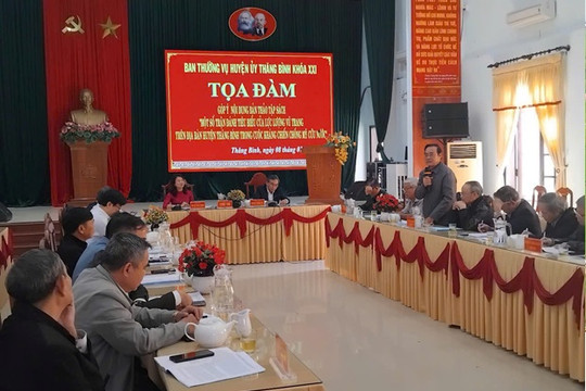 Thăng Bình tọa đàm góp ý bản thảo Tập sách một số trận đánh tiêu biểu của các lực lượng vũ trang