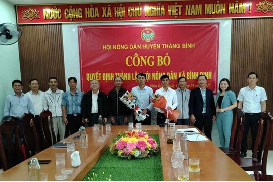 Hội Nông dân huyện Thăng Bình công bố thành lập Hội Nông dân Bình Định, Bình Phú