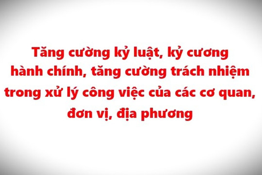 Tăng cường kỷ cương, kỷ luật hành chính trước và sau Tết Nguyên đán Ất Tỵ