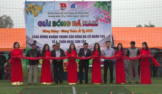 Khánh thành sân bóng đá mini cỏ nhân tạo tại Bình Phục