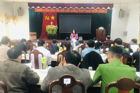 Họp bàn cưỡng chế thu hồi đất dự án Quốc lộ 14E đối với các hộ dân tại Bình Lãnh và Bình Quý