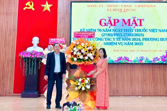 Xã Bình Trung gặp mặt nhân kỷ niệm 70 năm ngày Thầy thuốc Việt Nam (27.2.1955 – 27.2.2025)