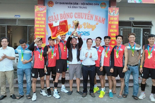 Thôn Đồng Xuân vô địch Giải bóng chuyền nam Bông lúa vàng năm 2025