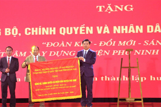 Phú Ninh kỷ niệm 20 năm thành lập huyện và 50 năm Giải phóng quê hương