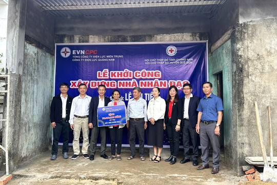 Công ty Điện lực Quảng Nam khởi công xây dựng nhà tình nghĩa cho bà Lê Thị Tiến