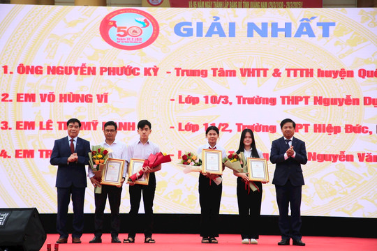 44 cá nhân đoạt giải cuộc thi “Tìm hiểu truyền thống lịch sử, văn hóa Quảng Nam; lịch sử Đảng bộ tỉnh Quảng Nam” trên internet