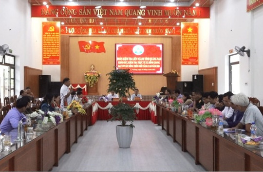 Thẩm tra kết quả xây dựng xã nông thôn mới nâng cao năm 2024 tại xã Bình Giang