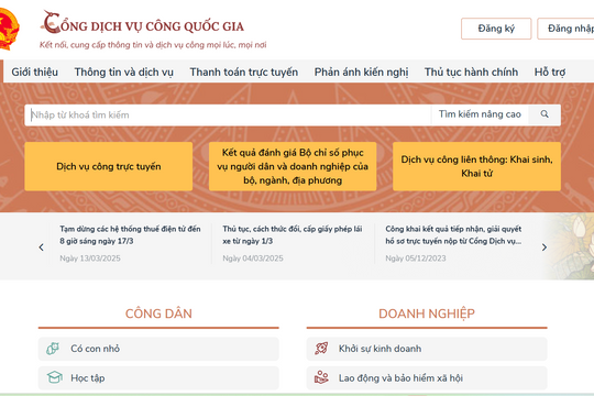 Quảng Nam đề nghị tiếp tục sử dụng dịch vụ chứng thực bản sao điện tử trên cổng dịch vụ công quốc gia