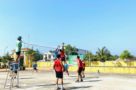 Đồn Biên phòng Bình Minh tổ chức Giải bóng chuyền chào mừng kỷ niệm 50 năm ngày thành lập đơn vị (27/41975 - 27/4/2025)