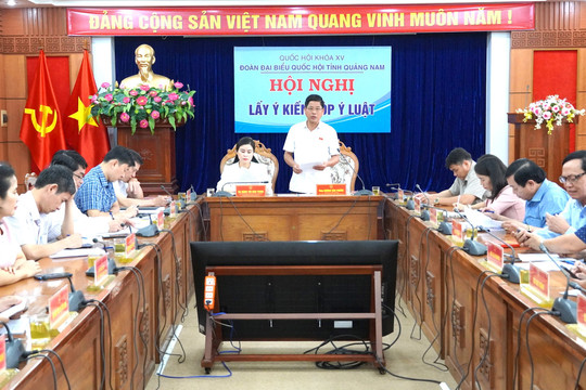 Đoàn Đại biểu Quốc hội Quảng Nam lấy ý kiến góp ý dự thảo Luật Cán bộ, công chức và Luật Nhà giáo