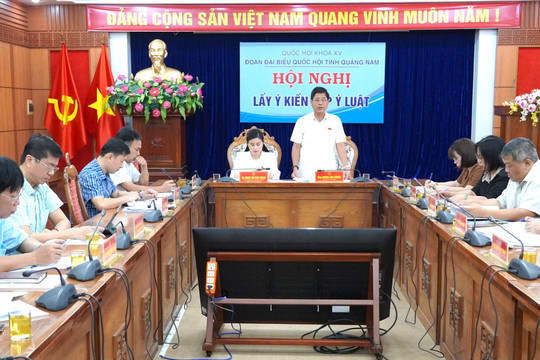 Đoàn Đại biểu Quốc hội Quảng Nam góp ý dự thảo Luật Đường sắt (sửa đổi)