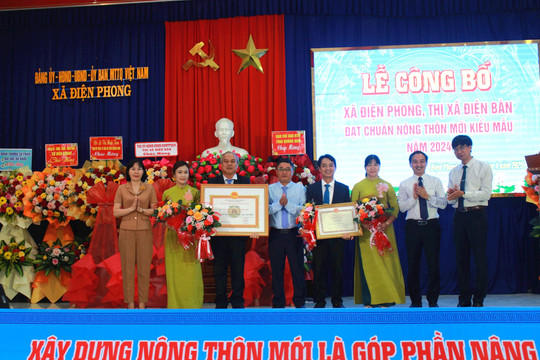 Xã Điện Phong (Điện Bàn) hoàn thành xây dựng nông thôn mới kiểu mẫu