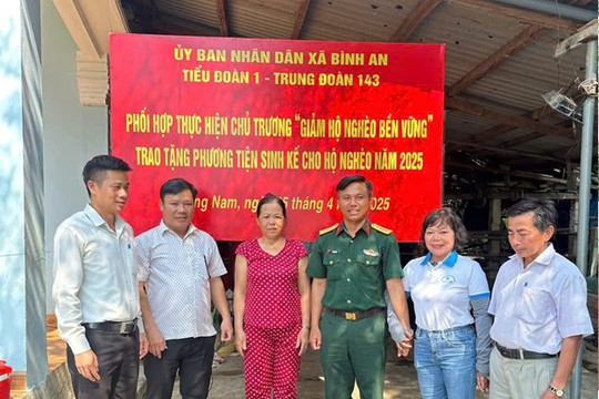 Xã Bình An và Trung đoàn 143 thực hiện chủ trương “ Giảm nghèo bền vững”