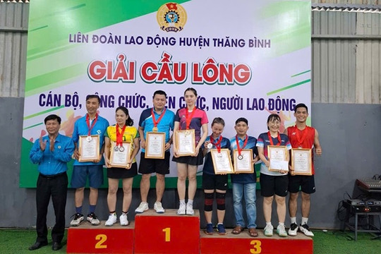 Liên đoàn Lao động huyện Thăng Bình tổ chức giải cầu lông năm 2025