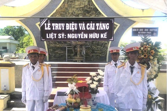 Xã Bình Phục tổ chức Lễ truy điệu và an táng hài cốt liệt sĩ