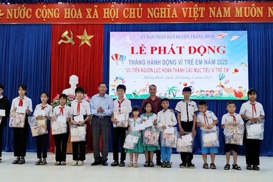 Thăng Bình phát động Tháng hành động vì trẻ em