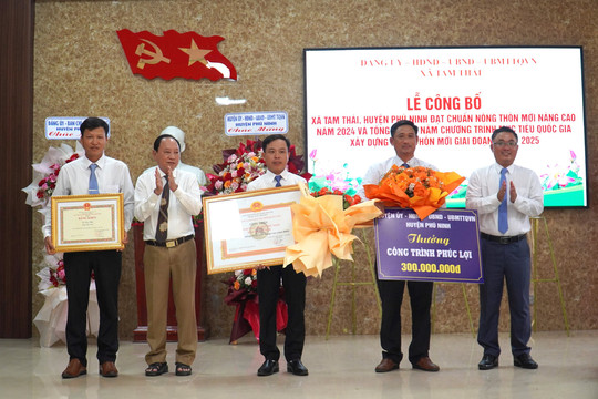 Xã Tam Thái công bố đạt chuẩn nông thôn mới nâng cao năm 2024
