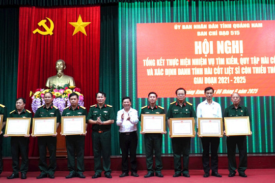 Quảng Nam tổng kết 5 năm công tác tìm kiếm, quy tập và xác định danh tính hài cốt liệt sĩ