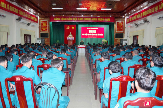 Bộ CHQS tỉnh tổ chức hội nghị giao nhiệm vụ cán bộ Ban CHQS xã, phường