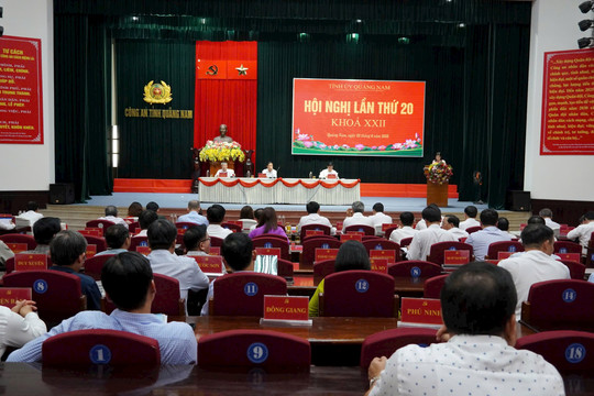 Tỉnh ủy Quảng Nam tổ chức Hội nghị lần thứ 20 (khóa XXII)
