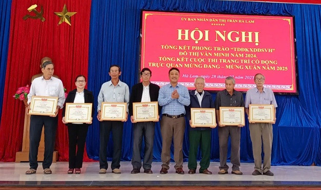 Thị trấn Hà lam tổng kết Phong trào “Toàn dân đoàn kết xây dựng đời sống văn hóa” năm 2024