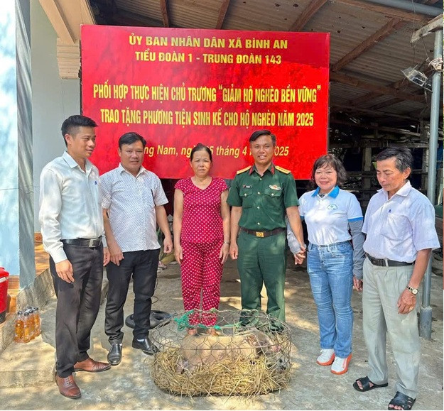 Xã Bình An và Trung đoàn 143 thực hiện chủ trương “ Giảm nghèo bền vững”