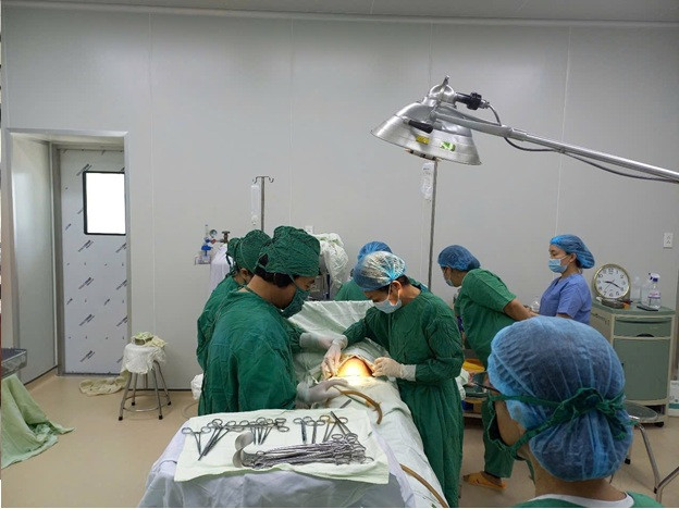 Trung tâm Y tế Thăng Bình thực hiện phẩu thuật lấy thai